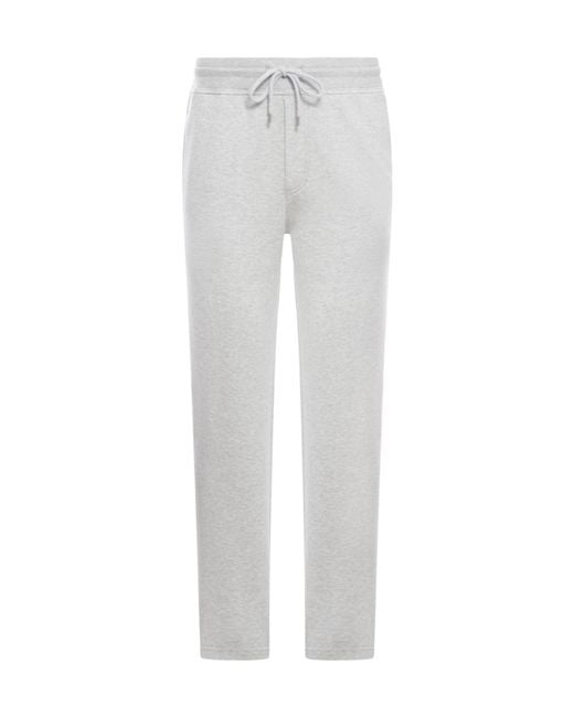 Brunello Cucinelli Gray Drawstring Straight Leg Track Pants for men