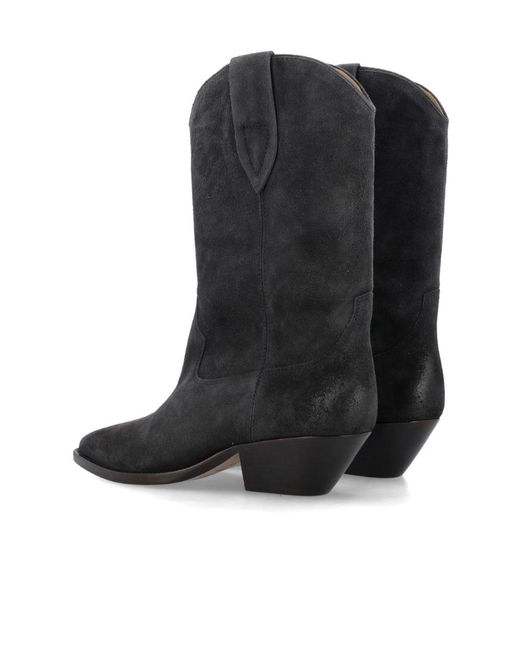 Isabel Marant Black Mid Heel Western Boots