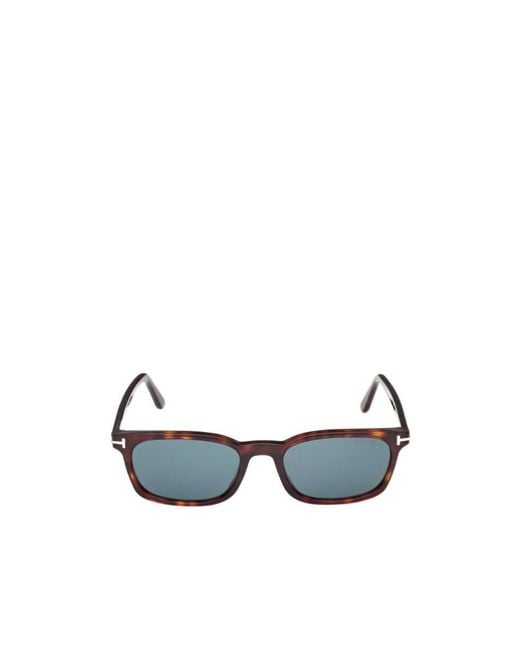 Tom Ford White Eyewear Rectangular Frame Sunglasses for men