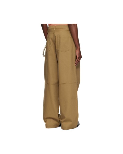 Simone Rocha Natural Wide-Leg Trousers for men