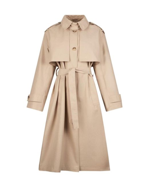 Liu Jo Natural Cotton Gabardine Trench Coat