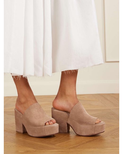 Gabriela Hearst Brown Round-Toe Chunky Heel Sandals