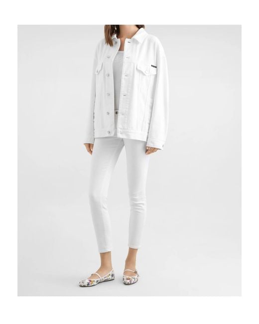 Dolce & Gabbana White Five-Pocket Skinny Jeans