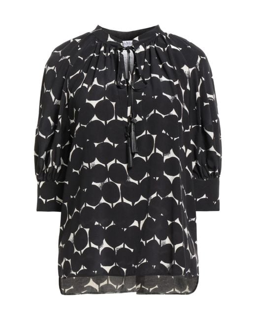 Max Mara Black Three-Quarter Sleeve Top