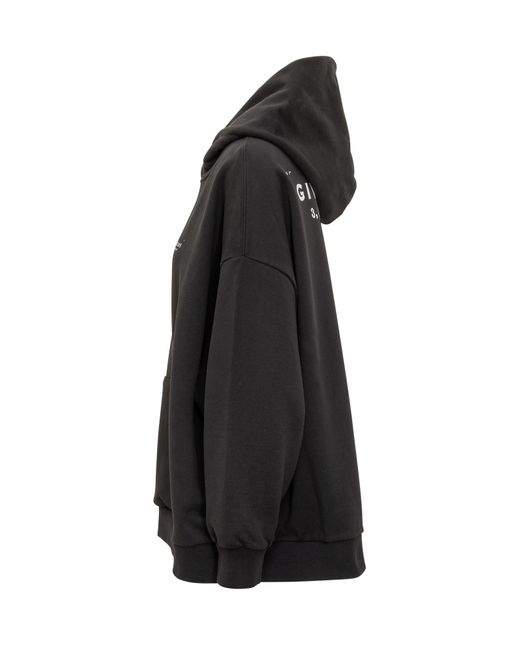 Givenchy Black Logo Printed Oversized Hoodie