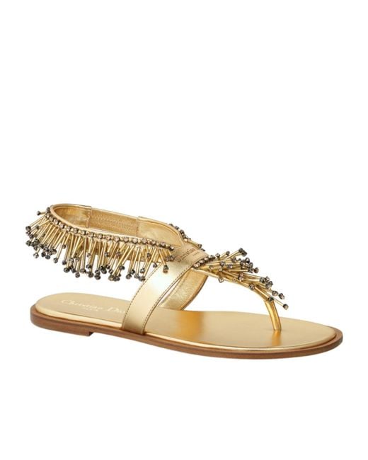 Dior Metallic Eclat Thong Sandal