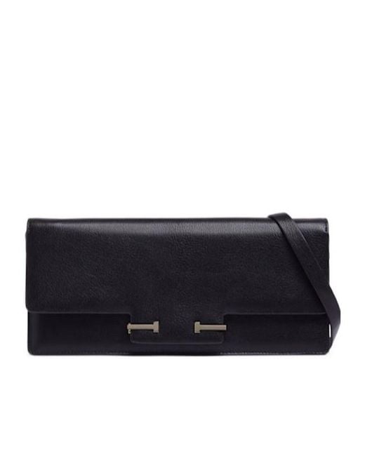 Tom Ford Black E/W Supple Grain Leather Shoulder Bag