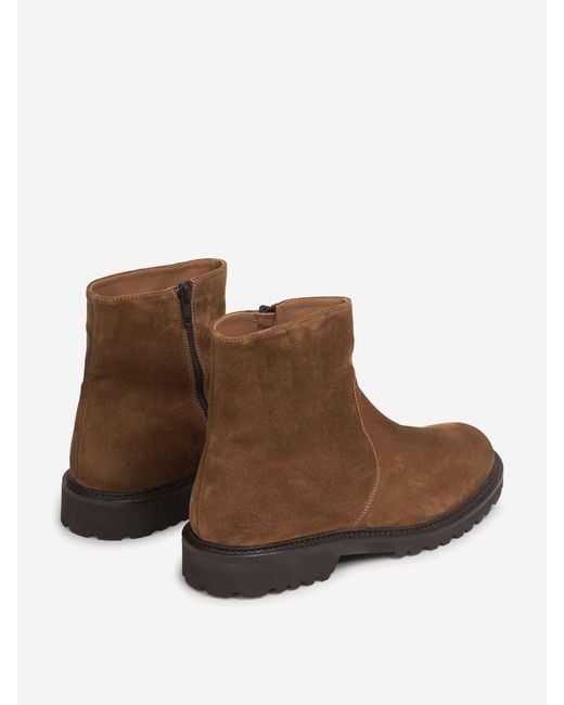 Common Projects Brown Round Toe Ankle Boots for men