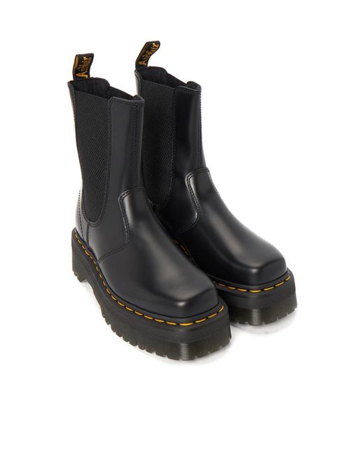Dr. Martens Black 2976 Platform Leather Chelsea Boots