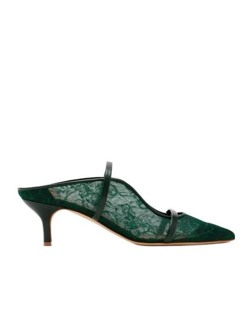 Malone Souliers Green X Nojoud Alrumaihi Maureen Leather-Strap Mules