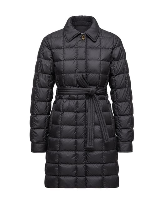 Moncler Black Gresillon Belted Long Down Jacket