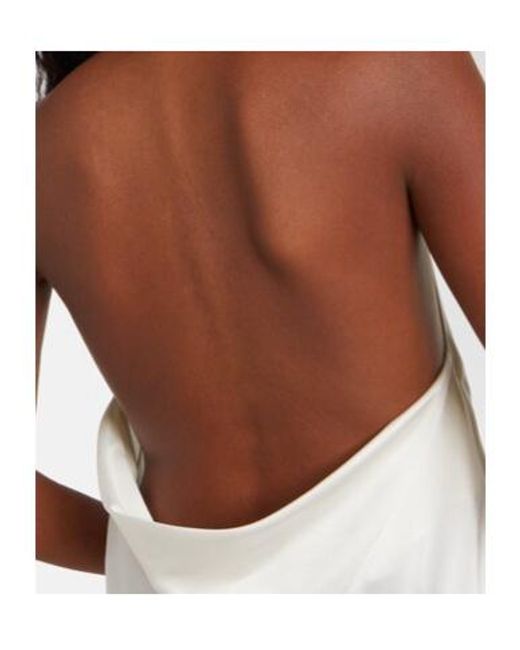 Stella McCartney White Halterneck Satin Top