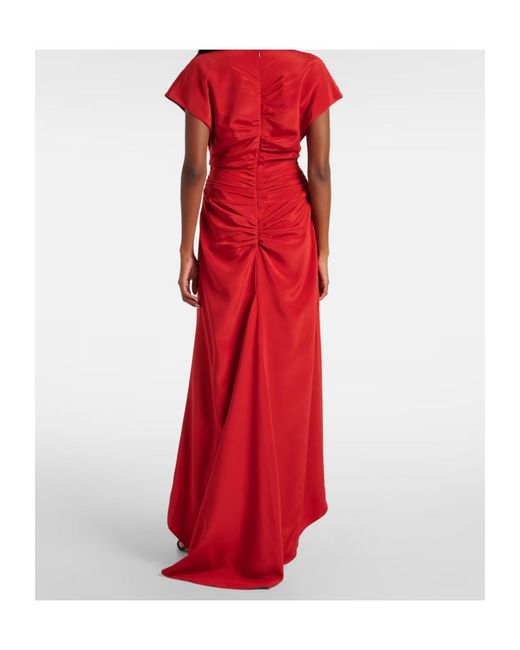TOVE Red Neveah Silk-Blend Gown