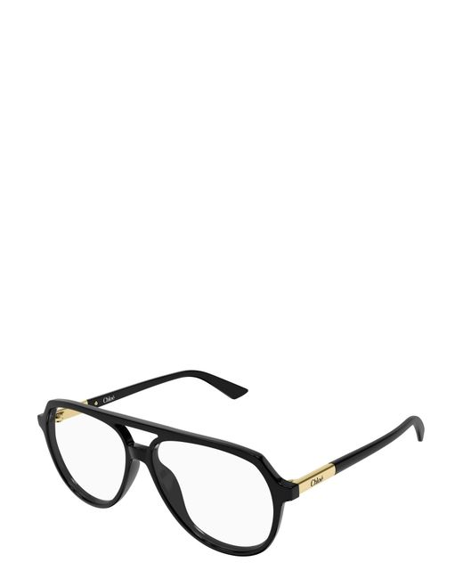 Chloé White Chloé Eyewear Pilot Frame Glasses for men