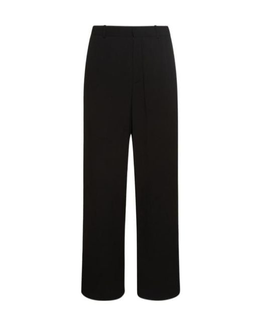 Balmain Black Loose-Fitting Crepe Casual Pants for men