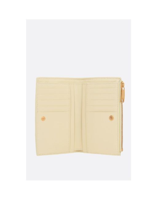 Bottega Veneta Natural Cassette Bi-Fold Leather Wallet