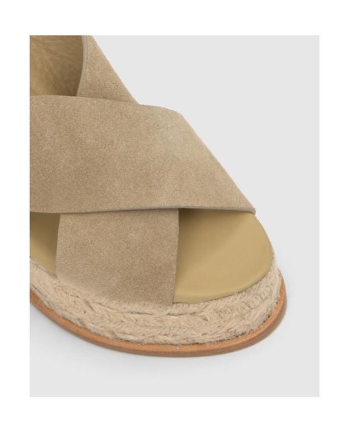 Castaner Natural Castañer Cross-Strap Wedge Espadrilles