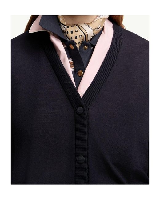 Moncler Blue Wool Cardigan