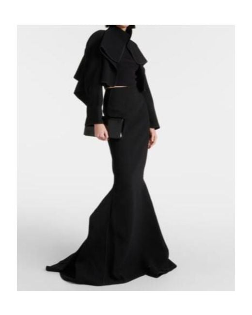 Maticevski Black Tuberose Maxi Skirt