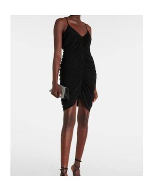 Norma Kamali Black Diana Shirred Slip Dress