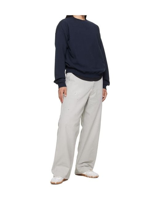 Maison Margiela Blue Double Layered Sweatshirt for men