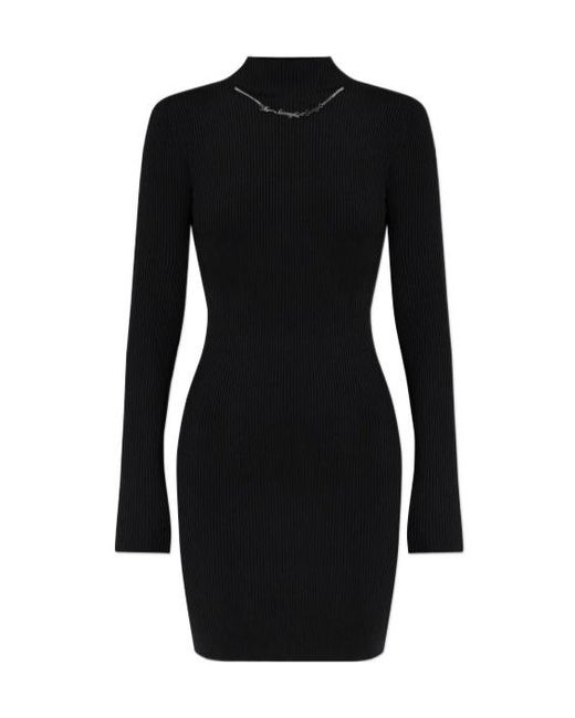 DIESEL Black M-Ango-Ls Knitted Mini Dress
