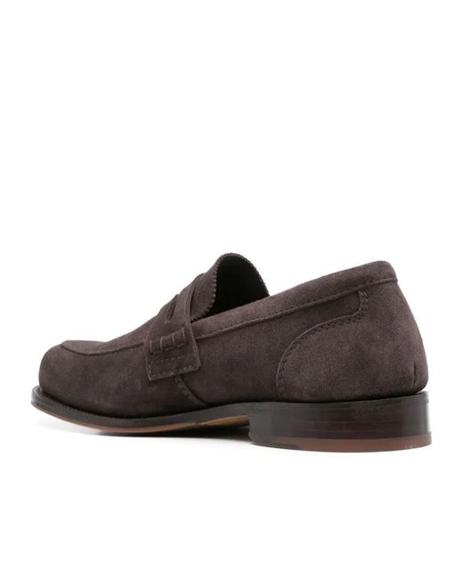 Tricker's Brown Suede Loafers for men