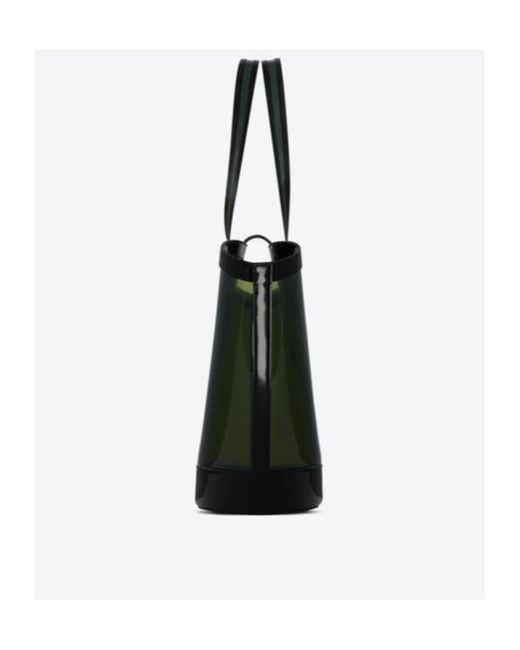 Saint Laurent Green Panier Medium Tote Bag