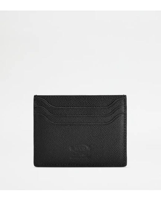 Tod's Black Card Holder for men