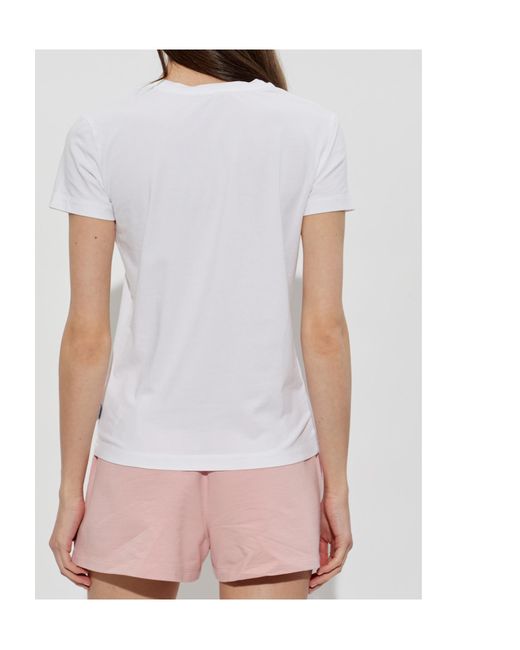 Moschino White Bear-Printed Short Sleeved T-Shirt