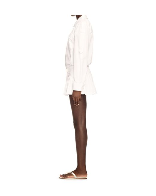 Off-White c/o Virgil Abloh White Savana Poplin Mini Dress