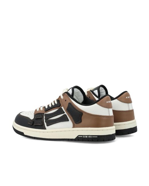 Amiri White Skel Leather Sneakers for men