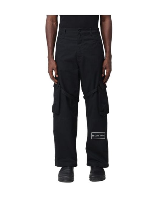 44 Label Group Black Utility Cargo Pants for men