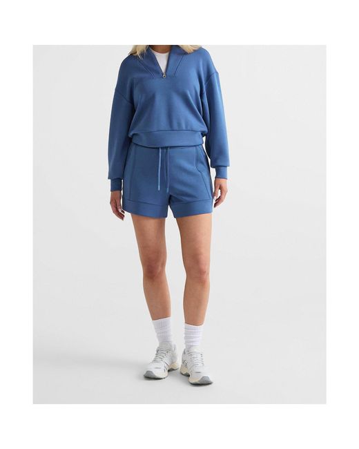 Varley Blue Fleece Athletic Shorts