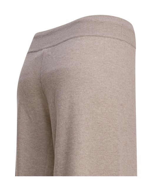 Lisa Yang Gray Knitted Cashmere Trousers