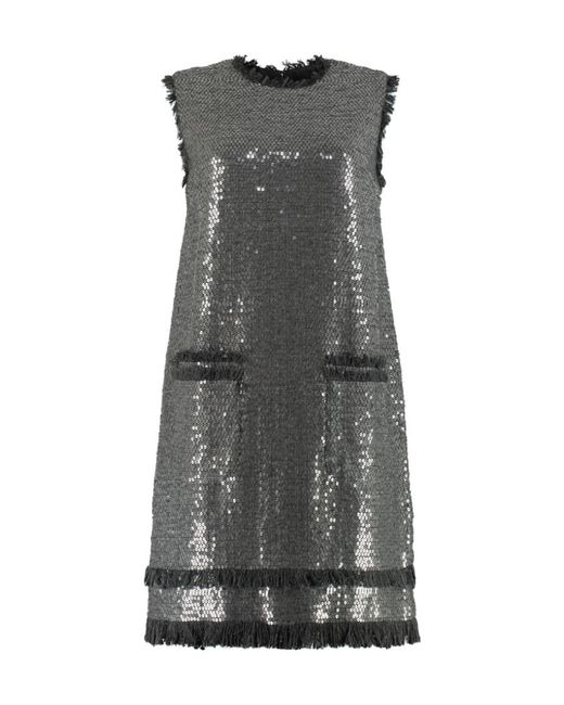 MSGM Gray Sleeveless Dress