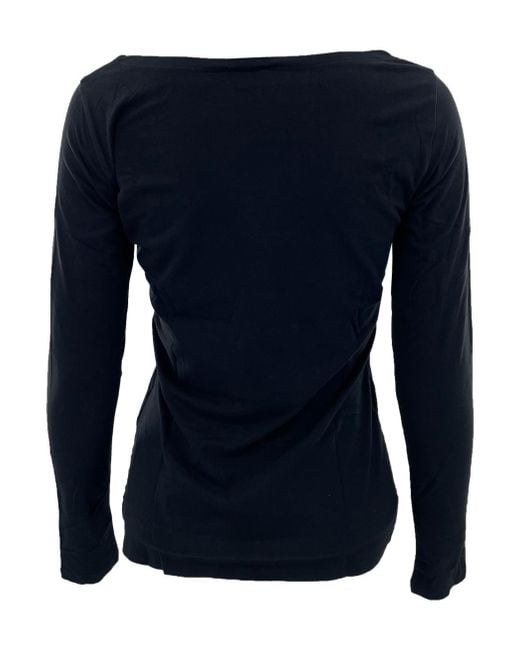 Armani Jeans Blue Logo Long-Sleeved T-Shirt
