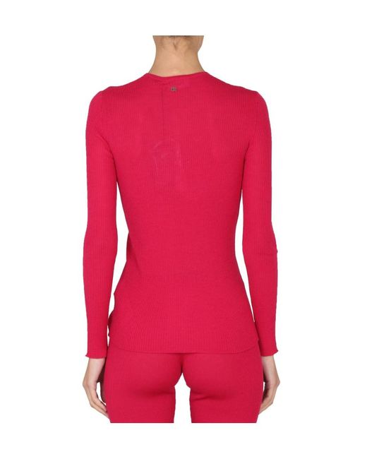 DSquared² Red V-Neck Knitted Jumper