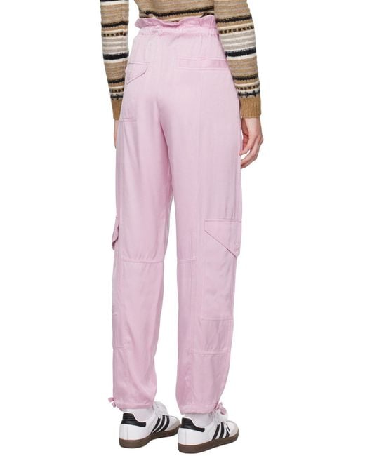 Ganni Pink Washed Trousers