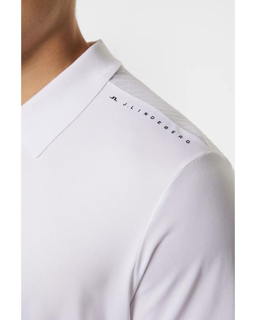J.Lindeberg White Aleks Polo Shirt for men