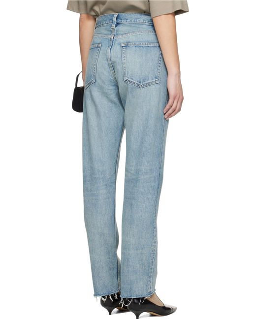 Fear Of God Blue Sraight-Leg Frayed-Edge Jeans for men