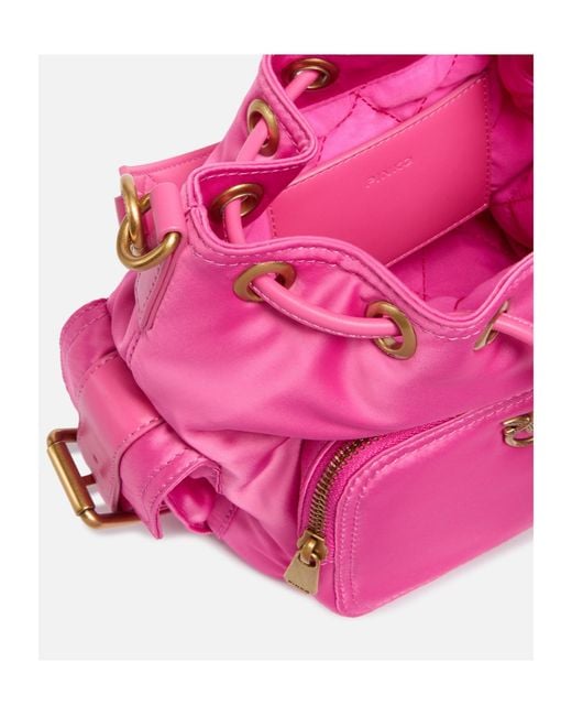 Pinko Pink Drawstring Tote Bag