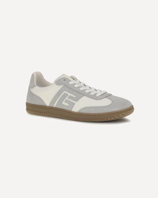 Balmain White Low Top Lace Up Sneaker for men