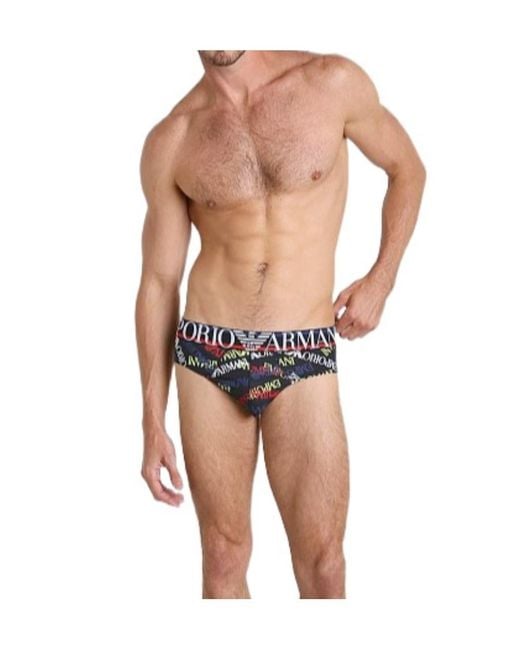 Emporio Armani Blue Logo Detail Panties for men
