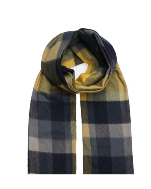 Weekend by Maxmara Blue Checkered Detail Scarf