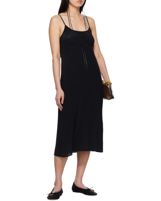 Simone Rocha Black Bow Slip Midi Dress