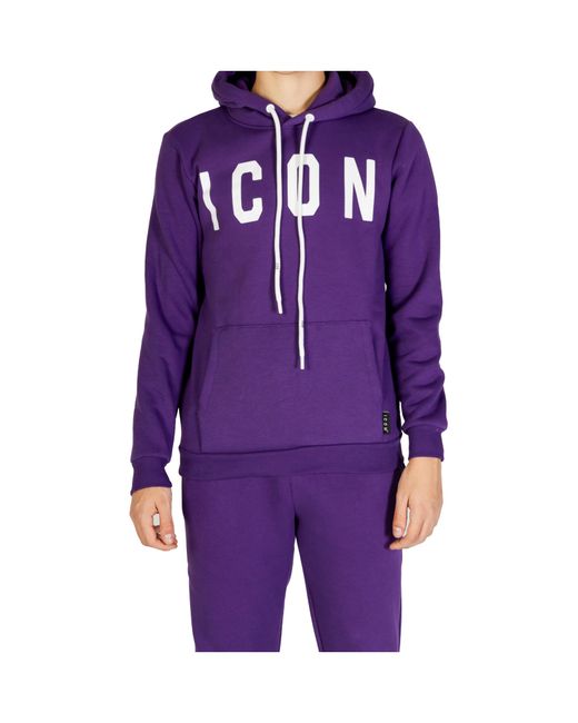 Icons Purple Iconic Hooded Sweatshirt for men