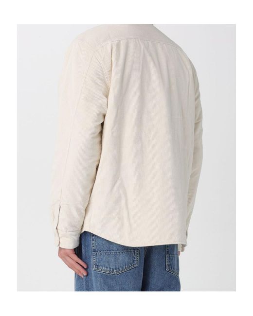 Lacoste White Oversized Corduroy Overshirt for men
