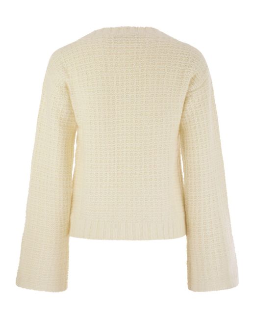 Fabiana Filippi Natural V-Neck Sweater