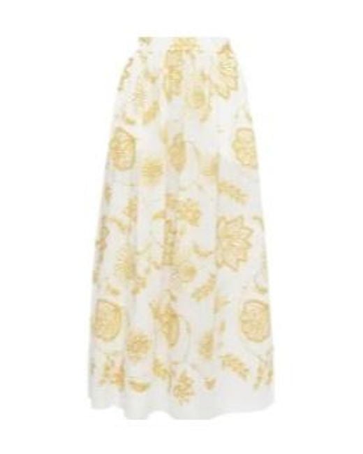Eres White Calie Midi Skirt